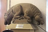 The lion capital in the National Museum, New Delhi, attributed by the museum to the Vardhana-period.[29]