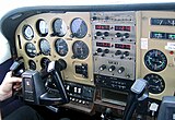 Cessna U206 (VH-LCD) cockpit in-flight