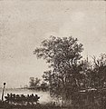 Salon – Jan van Goyen Fährboot mit drei Kühen und neun Passagieren