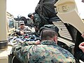 Ecuadorian soldiers perform HMMWV maintenance with Kentucky Guardsmen