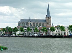 Kampen city centre with the Bovenkerk in the middle of the picture