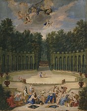 "Le théâtre d'eau-vue de l'amphithéâtre" by Jean Cotelle, ca. 1693