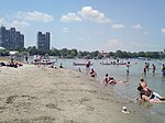 Lido beach on Veliko ratno ostrvo on Danube, Belgrade, Serbia.