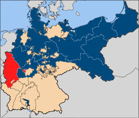 Rot: Lage der Rheinprovinz