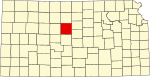 State map highlighting Russell County