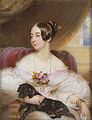 Gräfin Ferdinandine Karolyi, Aquarell auf Elfenbein, um 1840