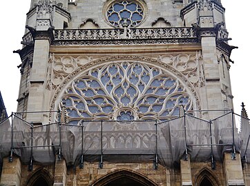 Flamboyant west rose window of Sainte-Chapelle (late 15th century)
