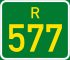 Regional route R577 shield