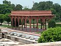 A Mughal style structure inside the gardens