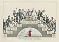 The Drunkard's Progress. Lithograph. Version of the Lebenstreppe that supports the temperance movement, 1846