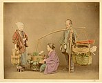 Vegetable peddler, Japan, 19th-century