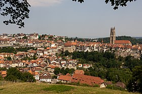 Blick auf die Stadt Karte: Stadt Freiburg im Saanebezirk (2017)