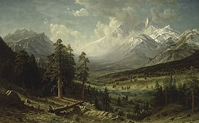 Albert Bierstadt, Estes Park and Longs Peak, 1876, Denver Art Museum was commissioned by the Earl of Dunraven for $15,000 (equivalent to $429,188 in 2023).
