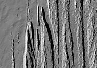 Medusae Fossae Formation southeast of Apollinaris Patera, as seen by HiRISE