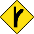 (W9-4) Intersection at a curve (right) (1998-2009)