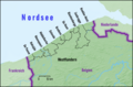 Belgische Nordseeküste mit Gemeinden