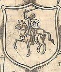 Coat of arms of Lithuania Vytis (Waykimas), depicted in the Coat of arms of Grand Duke Aleksandras Jogailaitis, 1501.
