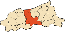 Map of Algeria highlighting Jijel Province