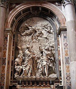 The meeting of Attila the Hun and Pope Leo I by Alessandro Algardi