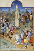 The Meeting of the Magi from the Très Riches Heures by the Limbourg brothers, from the Northern Netherlands but working in France.