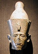 Senusret III crowned with the Pschent, Luxor Museum.