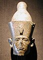 Statue head Senusret III wearing a pschent