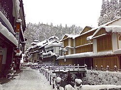 Ginzan Onsen in the snow