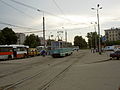 Eine Straßenbahn in Iwanowo im Sommer 2007; inzwischen wurde der Straßen­bahn­ver­kehr in der Stadt vollständig eingestellt
