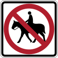 R9-14 No equestrians