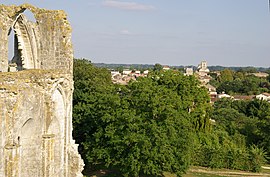 Maillezais seen from the Abbey of Saint-Pierre