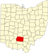 State map highlighting Ross County
