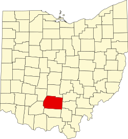 Karte von Ross County innerhalb von Ohio