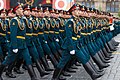 Ground Forces officers during the 2019 Moscow Victory Day Parade with the new parade tunic design and jackboots