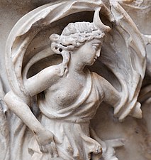 Selene detail from a sarcophagus, imperial period.