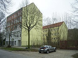 Flat buildings at Vierländer Damm street.
