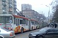 Trolleybus-Stau in Kiew, Überholungen sind im regulären Betrieb nicht möglich