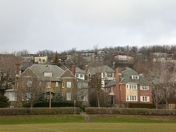 Upper Westmount and Westmount Summit seen from King George Park.