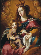 Virgin and Child, 1657, oil on copper miniature