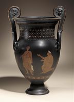 Volute Krater Vase, c. 1780, using a variety of techniques to imitate ancient Athenian red-figure vase painting