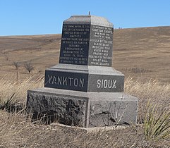1858 Yankton Treaty monument in disrepair