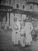 A rare photograph of the 3 successive Maharajas of Dewas Junior State. (L to R - HH Maharaja Sadashiv Rao Puar, HH Maharaja Yeshwant Rao Puar and HH Maharaja Malhar Rao Puar)
