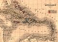 map of Antilles - 1843