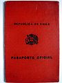Chilean Official passport issued in 1957
