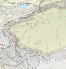 Map showing the location of Yinsugaiti Glacier