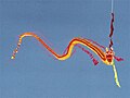Chinese dragon kite more than one hundred feet long that flew in the annual Berkeley, California, kite festival in 2000.