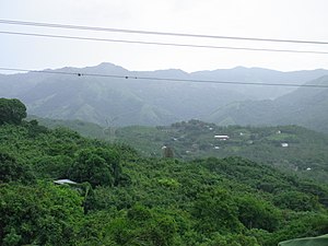 View of mountains in the countryside of Guayanilla
