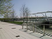 Part of the grounds and bridge at Yards park