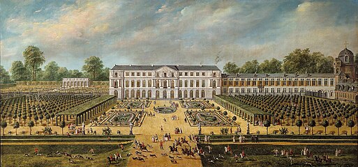 The Château of Mariemont after the reconstruction by Dewez (garden side) by Jean-Baptiste Simons in 1773