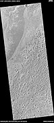 Wide view of field of rootless cones in Phlegra region, as seen by HiRISE under HiWish program
