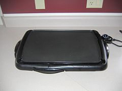 Electric griddle with temperature control